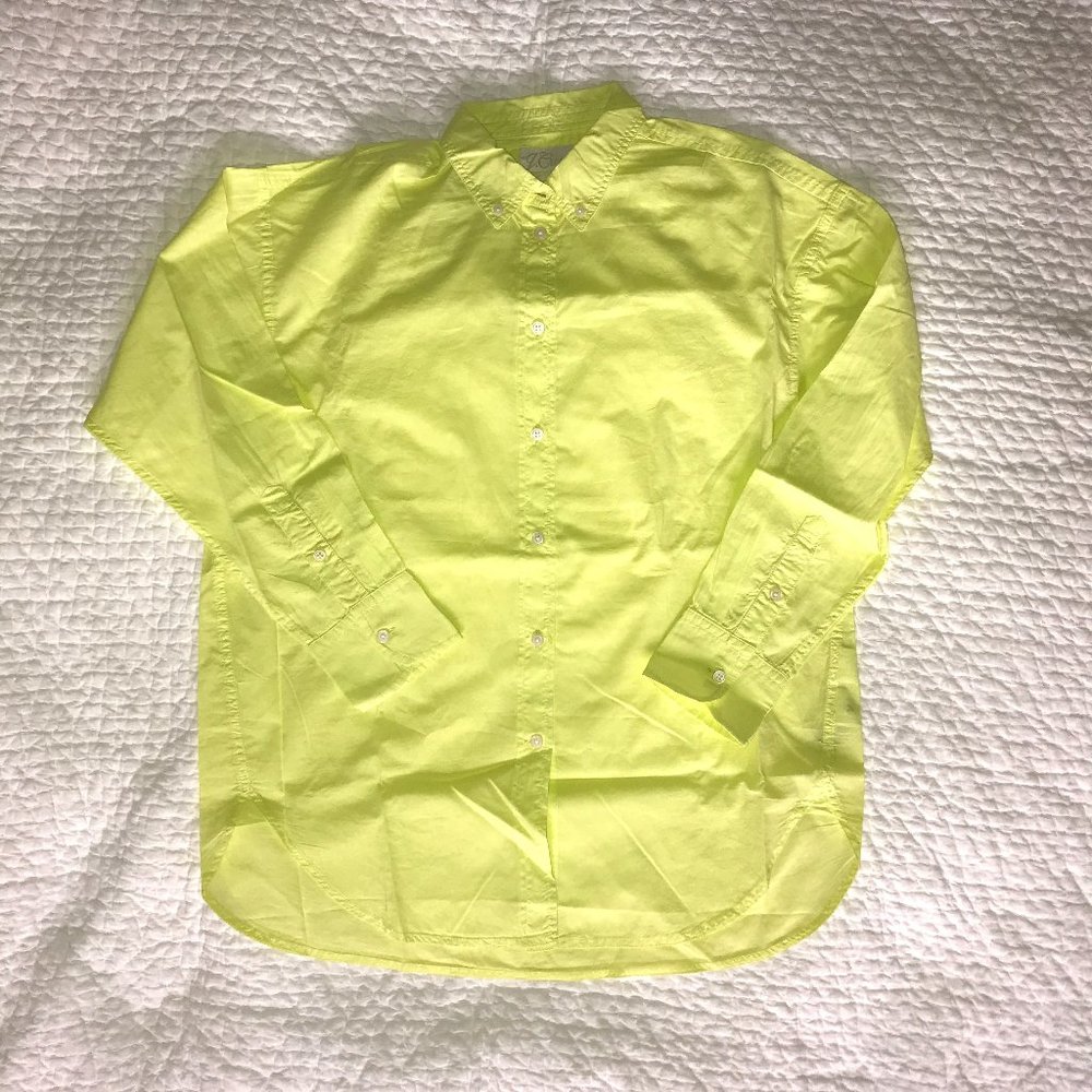 NWOT J. Crew Relaxed-fit lightweight cotton poplin shirt size 8 #AY728